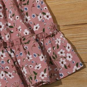 Pink floral flowy skirt size medium